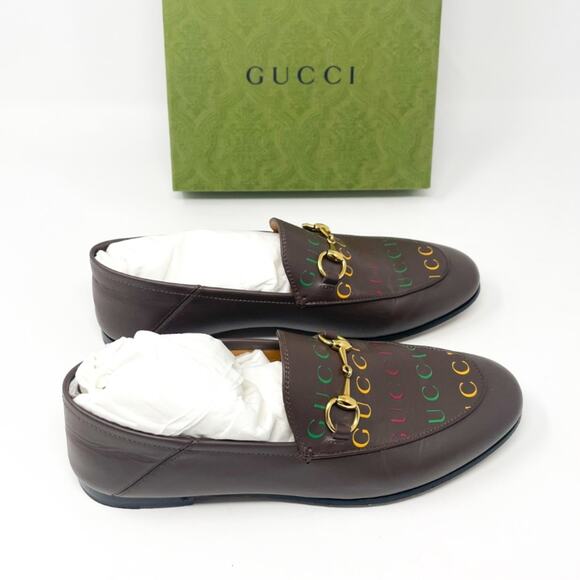 GUCCI Brixton Convertible Horsebit Loafers Mules Size EU 36.5 Brown - Picture 4 of 9